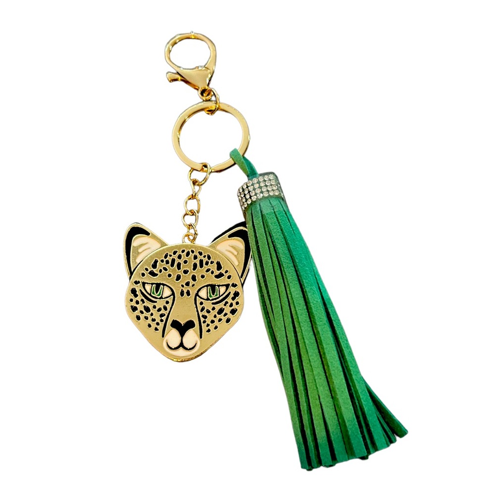 Leopard XL Bag Charm Keychain